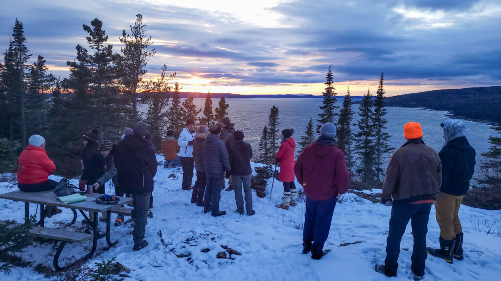 Winter sunset hike to the Picnic Table Lookout